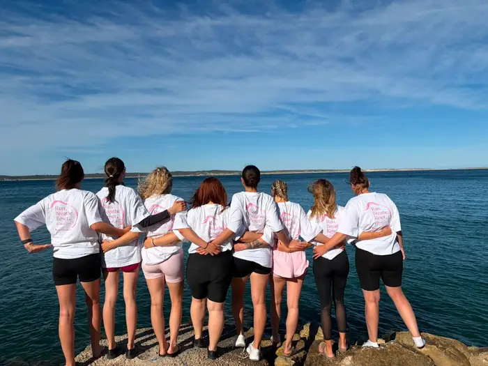 Retreat-Gruppe am Meer